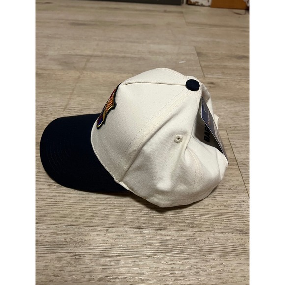 FC Barcelona Barca Snapback Hat Mens Off White Navy Blue Soccer Cap RN150123 - Picture 3 of 8